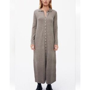Zara Taupe Midi Dress